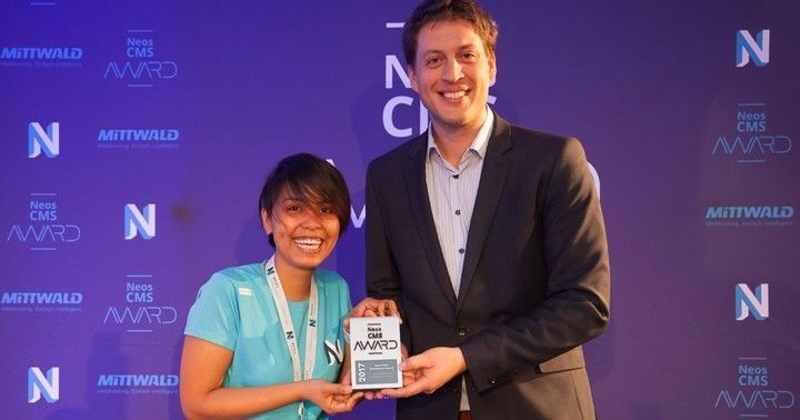 Dominik Stankowski receives Neos Excellence Award